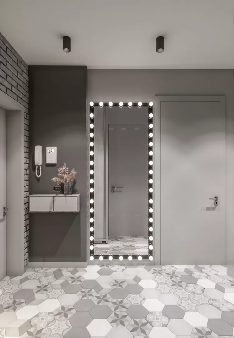 Дизайн передпокою в сірих тонах