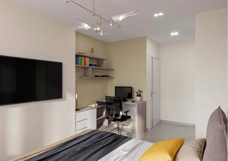 Спальня 2 в дизайн-проекте квартиры  ЖК Viktori, 86 м.кв. — NS Interior Design