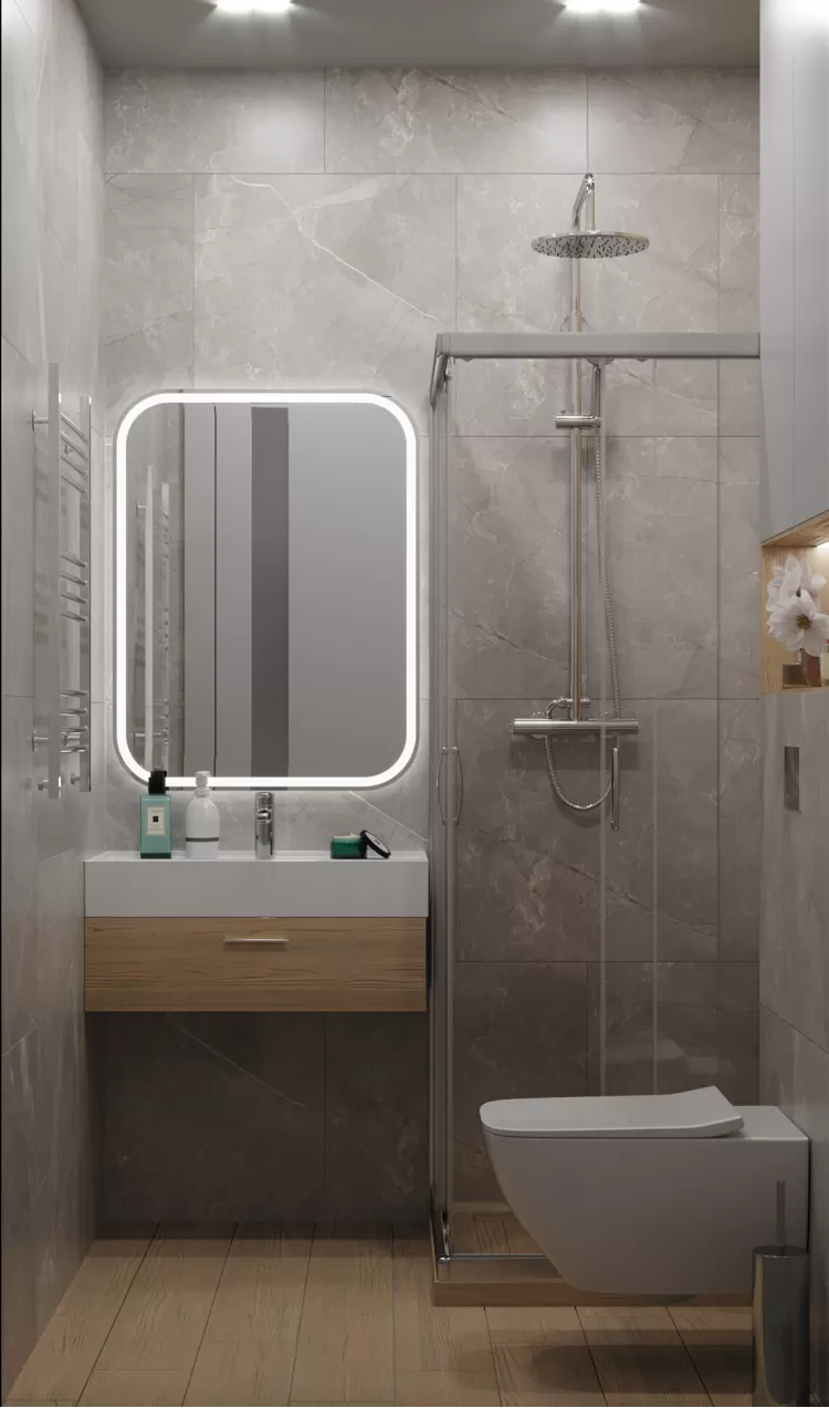 Фото интерьера: Санузел 2 – Дизайн-проект  квартиры в ЖК Victory V, 86 м.кв. – 911