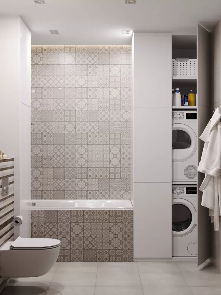 Санузел в дизайн-проекте квартиры  ЖК Viktori, 86 м.кв. — NS Interior Design