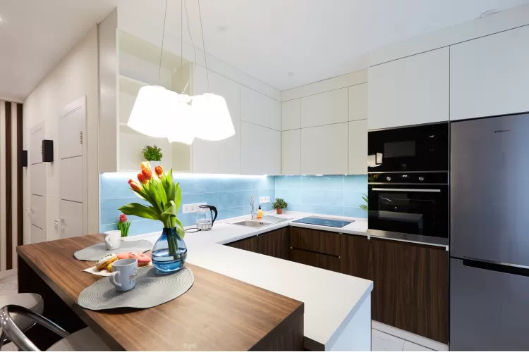 Кухня в дизайн-проекте 1-комнатной квартиры в ЖК Козацкий — 46м.кв. — NS Interior Design