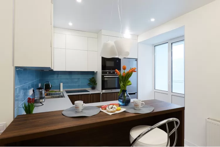 Кухня в дизайн-проекте 1-комнатной квартиры в ЖК Козацкий — 46м.кв. — NS Interior Design