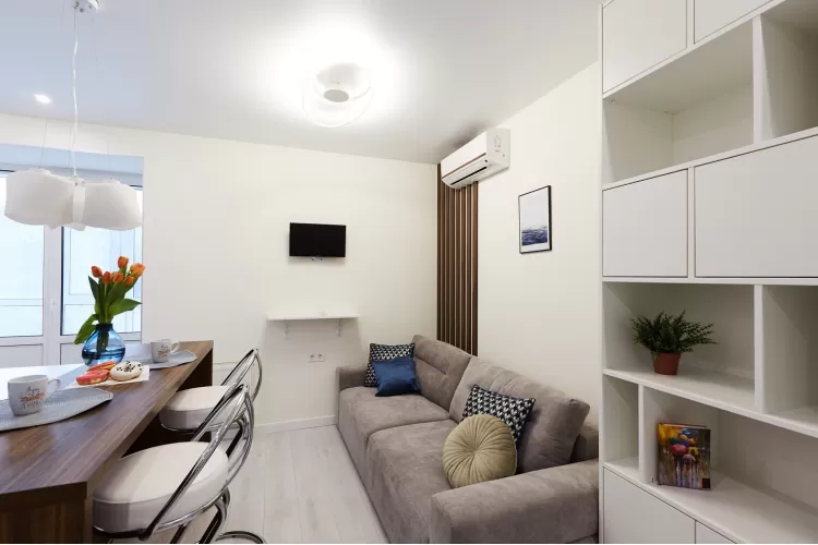 Вітальня в дизайн-проекті 1-кімнатної квартири в ЖК Козацький - 46м.кв. - NS Interior Design