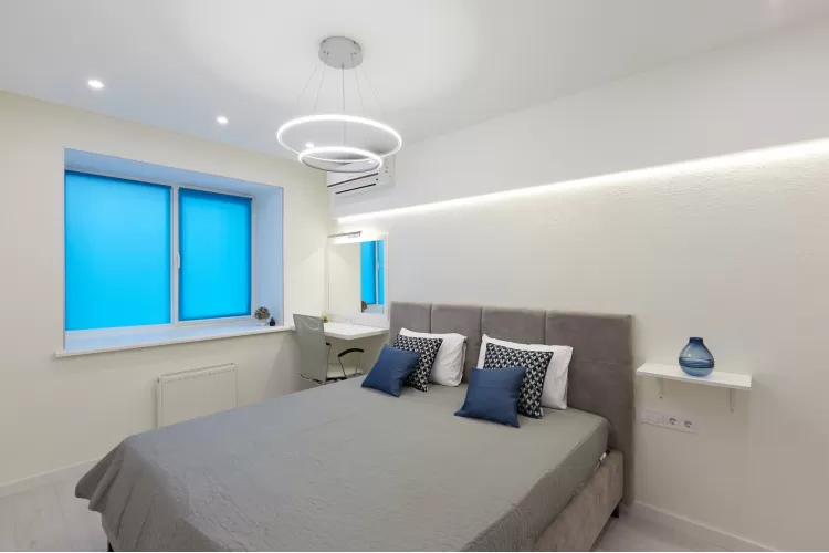 Спальня в дизайн-проекте 1-комнатной квартиры в ЖК Козацкий — 46м.кв. — NS Interior Design