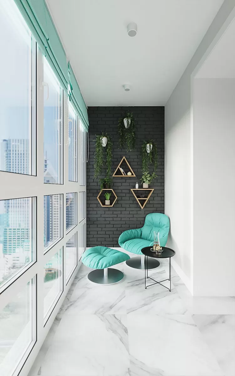 Дизайн балкона в двухкомнатной квартире