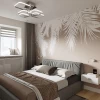 Спальна кімната у світлих тонах у двокімнатній квартирі