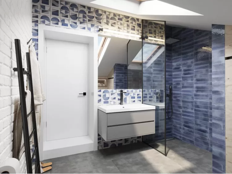 Санвузол в дизайн-проект 2-х рівневої квартири Котеджне Містечко Grand Villas, 90 м.кв — Надія Власенко