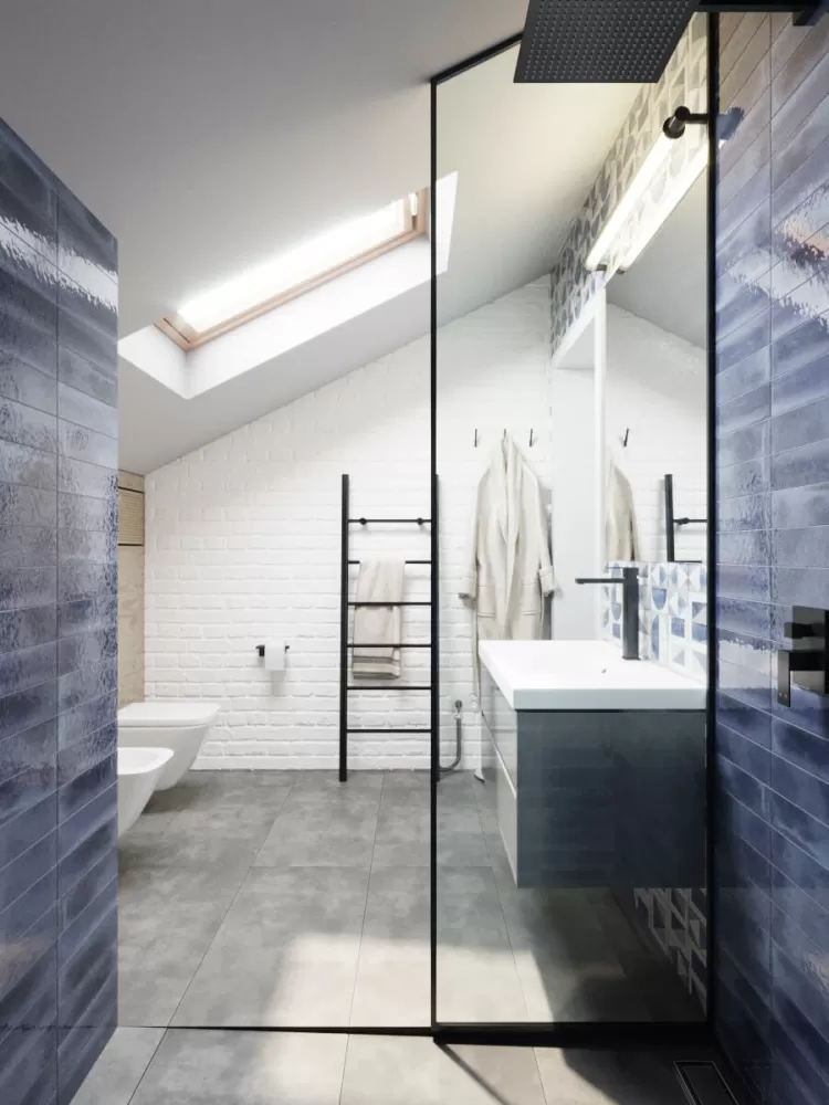 Санвузол в дизайн-проект 2-х рівневої квартири Котеджне Містечко Grand Villas, 90 м.кв — Надія Власенко