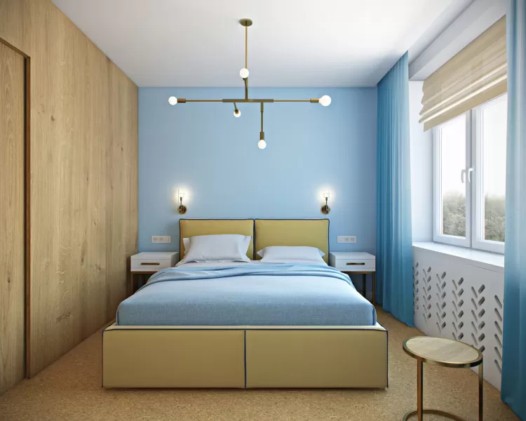 Спальня в дизайн-проект 2-кімнатної квартири ЖК Наш Будинок, 68 м.кв — Надія Власенко