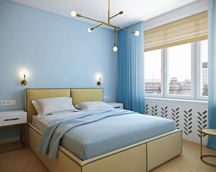 Спальня в дизайн-проект 2 комнатной квартире ЖК Наш Будынок, 68 м.кв — Надежда Власенко