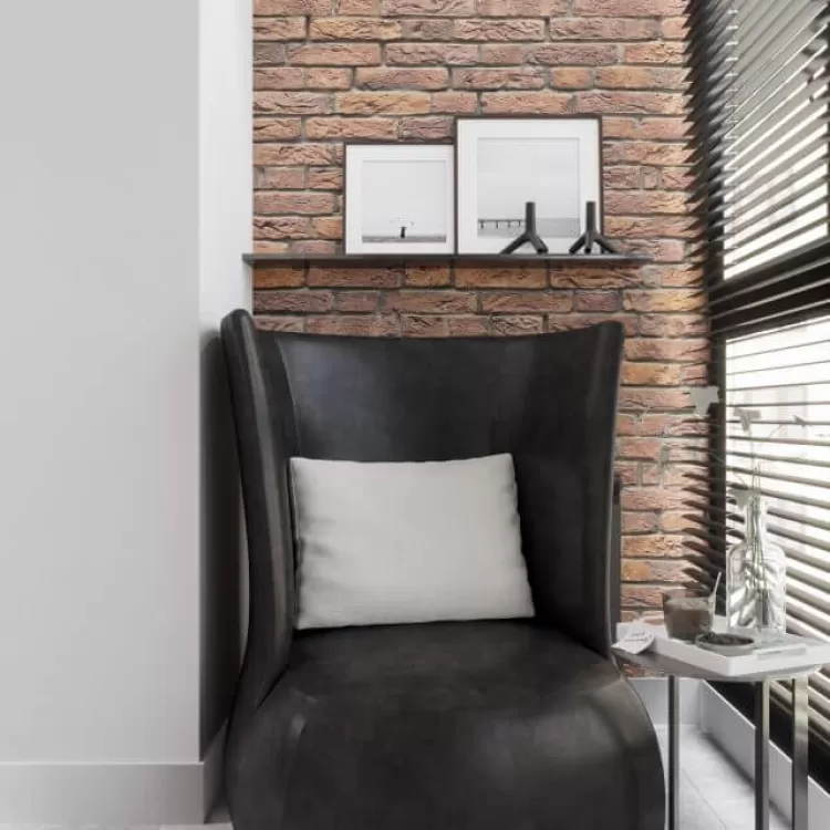 Кресло в зоне отдыха в дизайн-проект 2-квартиры ЖК Новомостицкий, 91м.кв — Надежда Власенко