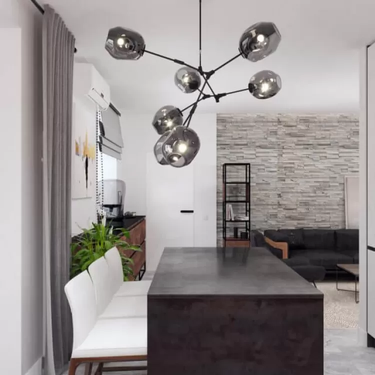 Обеденная зона в дизайн-проект 2-квартиры ЖК Новомостицкий, 91м.кв — Надежда Власенко