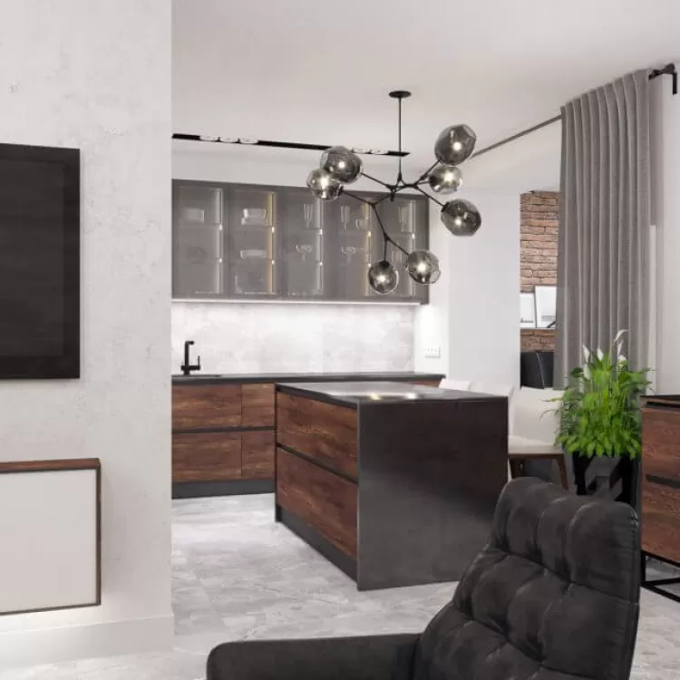 Обідня зона в дизайн-проект 2-квартири ЖК Новомостицький, 91м.кв — Надія Власенко