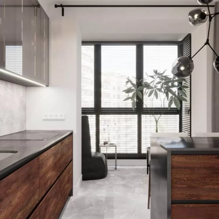 Кухня в дизайн-проект 2-квартиры ЖК Новомостицкий, 91м.кв — Надежда Власенко