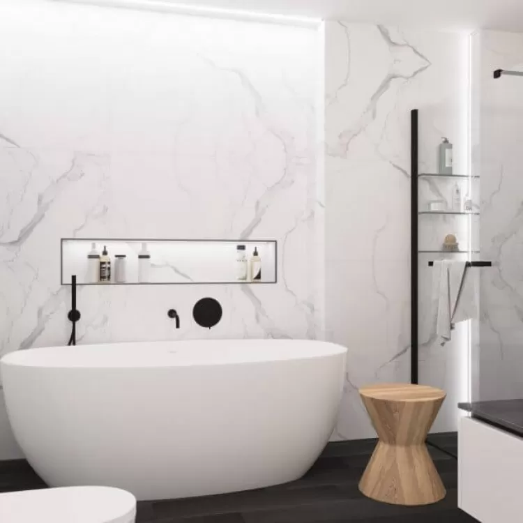 Санвузол в дизайн-проект 2-квартири ЖК Новомостицький, 91м.кв — Надія Власенко