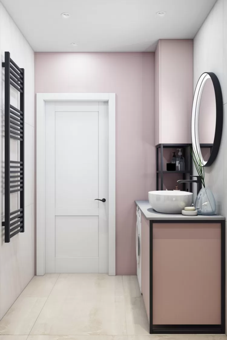 Дизайн санвузла в рожевих кольорах