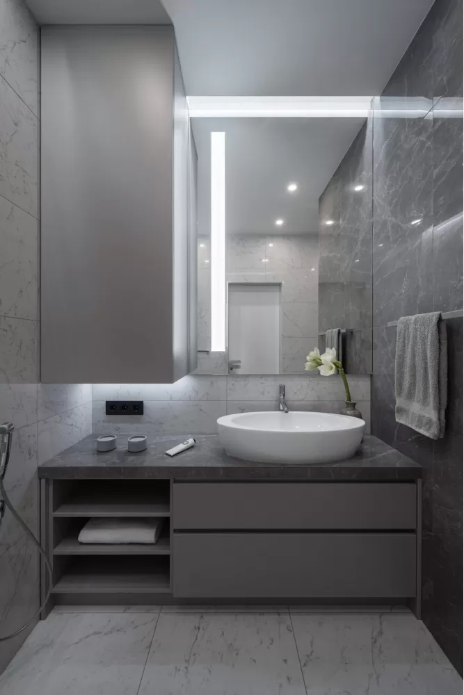 Санузел — Дизайн-проект 3-комнатной квартиры "Два Француза" в ЖК Alter Ego, 81м.кв — студия дизайна Novoselskiy Design