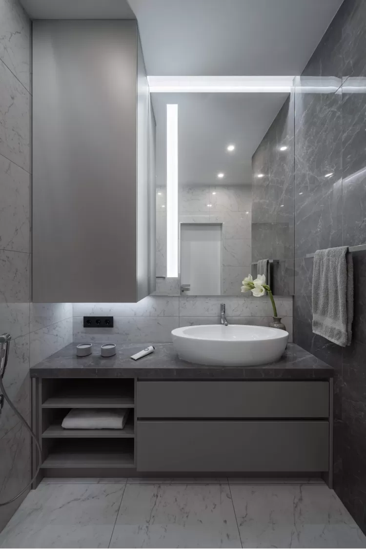 Санузел — Дизайн-проект 3-комнатной квартиры "Два Француза" в ЖК Alter Ego, 81м.кв — студия дизайна Novoselskiy Design