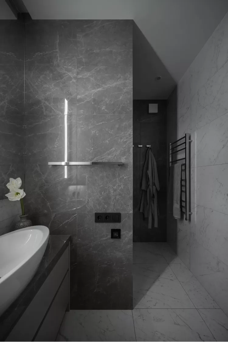 Санвузол - Дизайн-проект 3-кімнатної квартири "Два Француза" у ЖК Alter Ego, 81м.кв — студія дизайну Novoselskiy Design