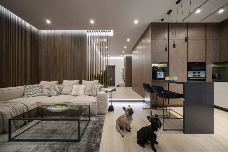 Кухня-вітальня - Дизайн-проект 3-кімнатної квартири "Два Французи" у ЖК Alter Ego, 81м.кв — студія дизайну Novoselskiy Design