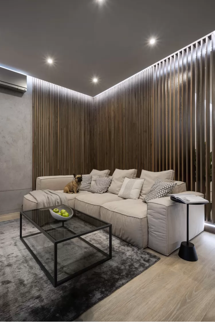 Гостиная — Дизайн-проект 3-комнатной квартиры "Два Француза" в ЖК Alter Ego, 81м.кв — студия дизайна Novoselskiy Design