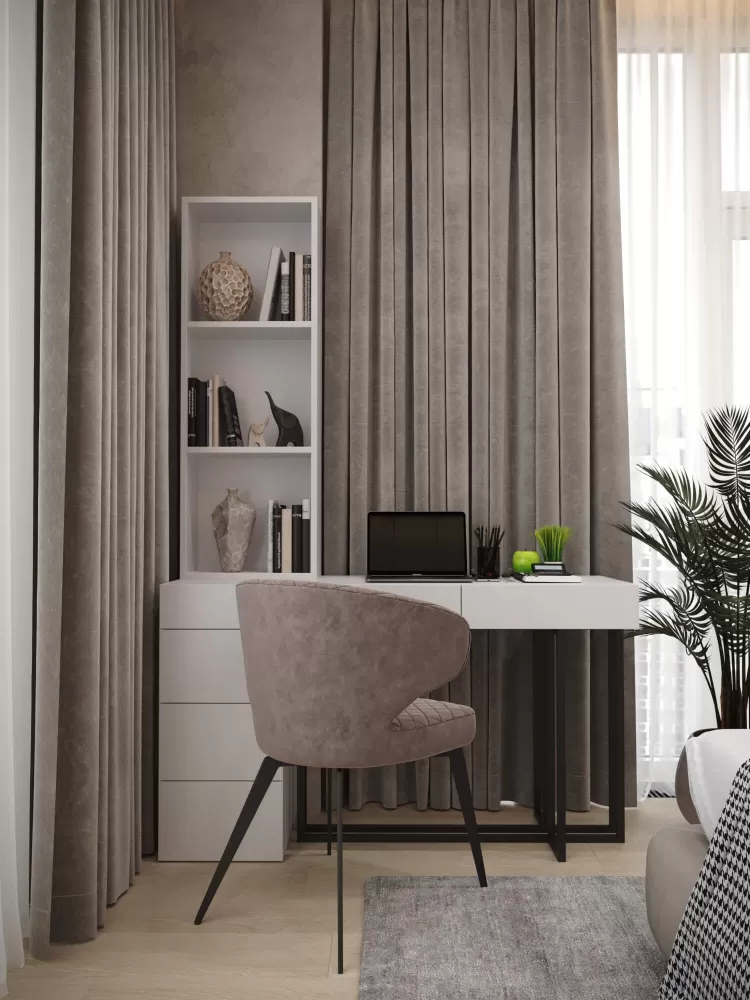 Спальня в дизайн-проекте 2-комнатной квартиры в КД Art Hall, 94м.кв. — Novoselskiy Design