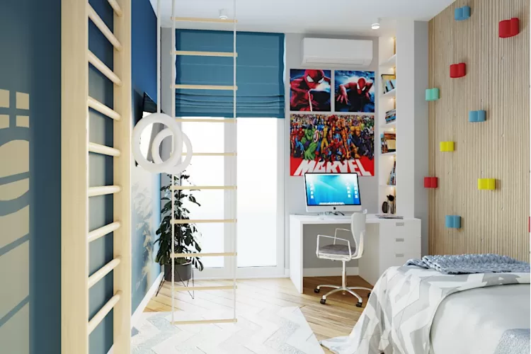 Детская-1 — Дизайн-проект 3-комнатной квартиры в Эко-стиле, ЖК Комфорт Таун, 77 м.кв — студия дизайна Redis&Co