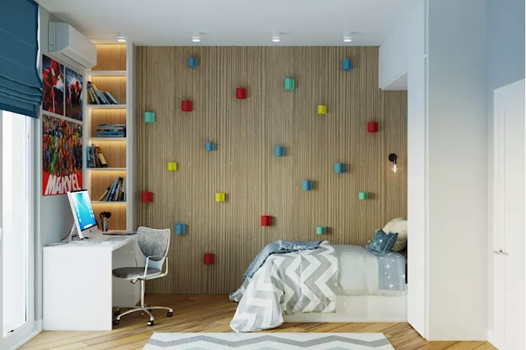 Дитяча-1 - Дизайн-проект 3-кімнатної квартири в Еко-стилі, ЖК Комфорт Таун, 77 м.кв - студія дизайну Redis&Co