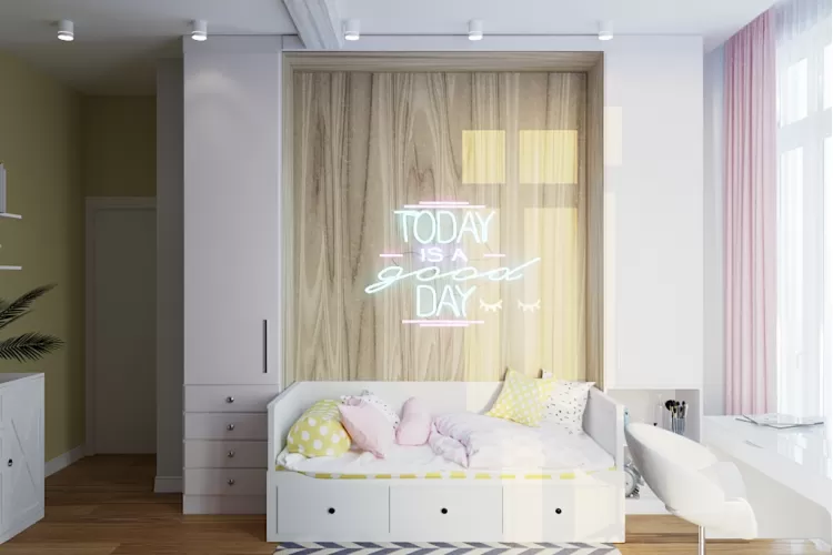 Детская-2 — Дизайн-проект 3-комнатной квартиры в Эко-стиле, ЖК Комфорт Таун, 77 м.кв — студия дизайна Redis&Co