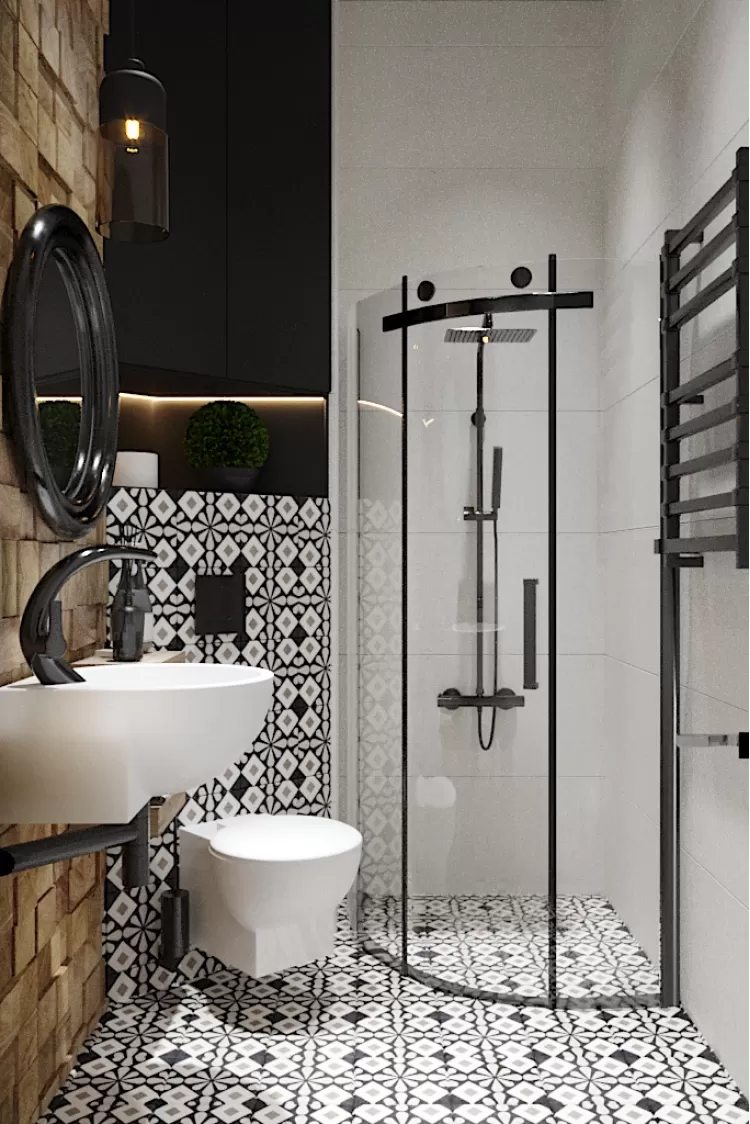 Фото дизайна: Санузел-1 – Квартира в Эко-стиле, 77 м.кв – 1705