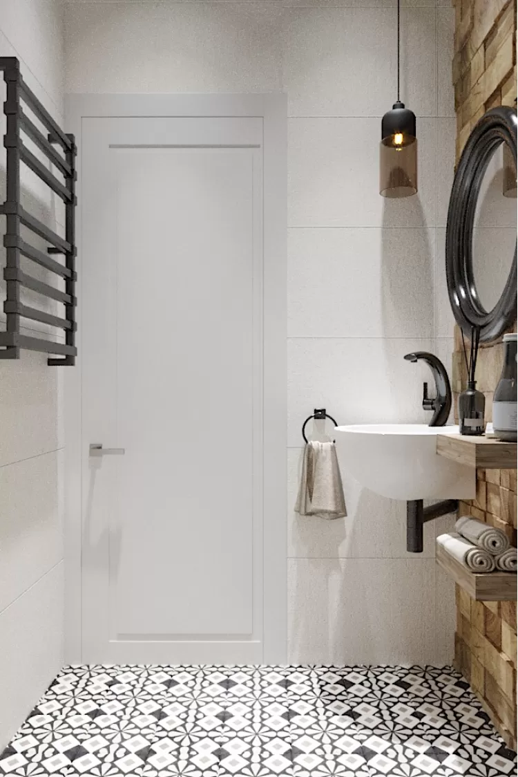 Фото: Санузел – Квартира в Эко-стиле, 77 м.кв – 1701