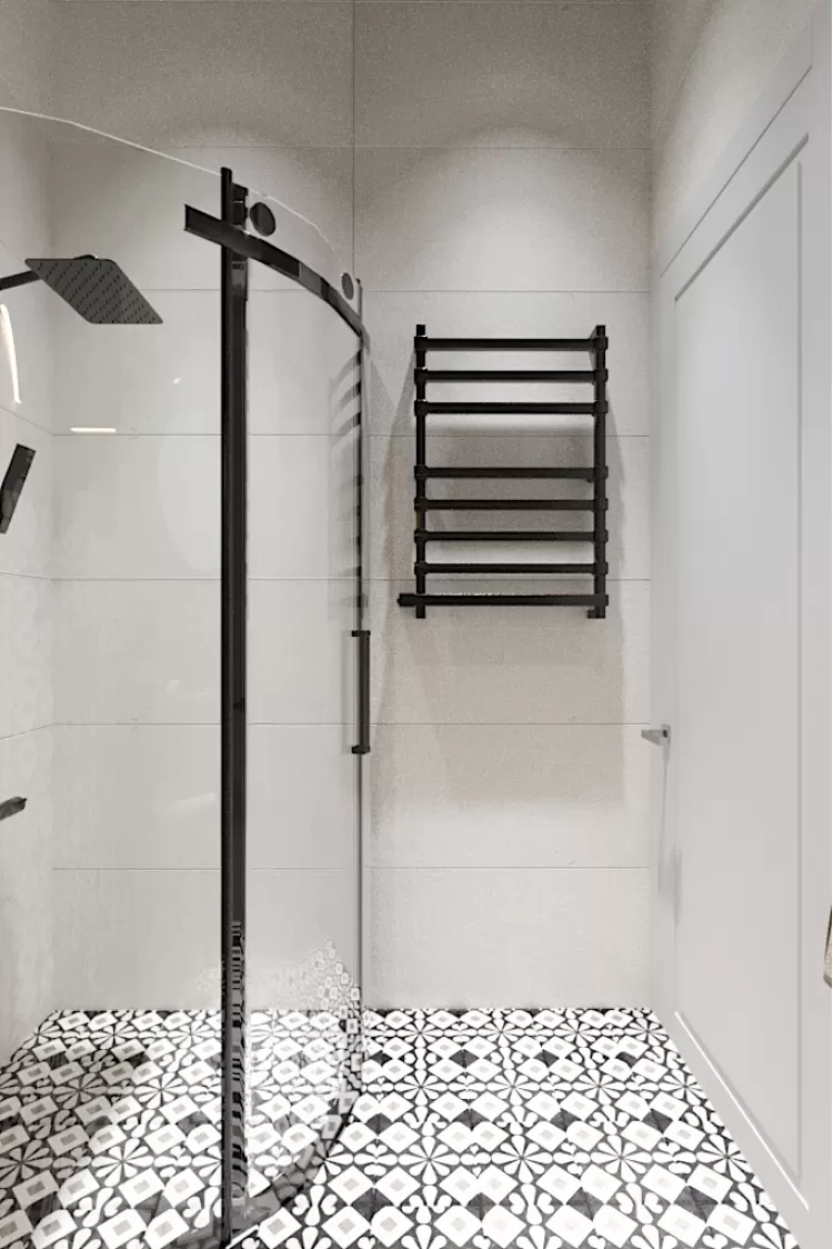 Санвузол-1 - Дизайн-проект 3-кімнатної квартири в Еко-стилі, ЖК Комфорт Таун, 77 м.кв - студія дизайну Redis&Co