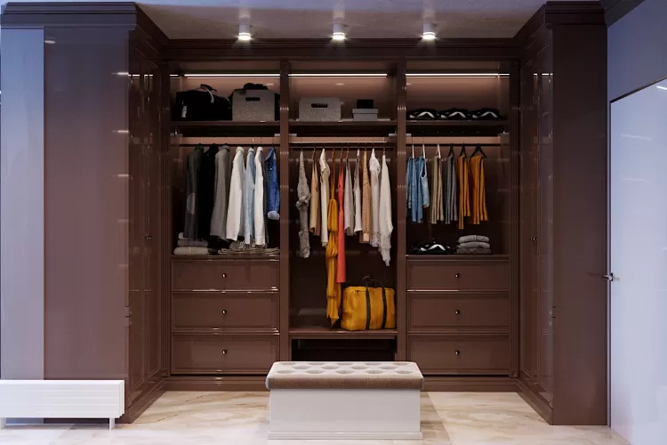 Гардеробна — Дизайн 5-кімнатної квартири в стилі Арт-деко з елементами класики, ЖК Комфорт Таун, 140 м.кв — студія дизайну Redis&Co