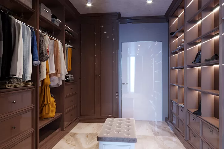 Гардеробна — Дизайн 5-кімнатної квартири в стилі Арт-деко з елементами класики, ЖК Комфорт Таун, 140 м.кв — студія дизайну Redis&Co