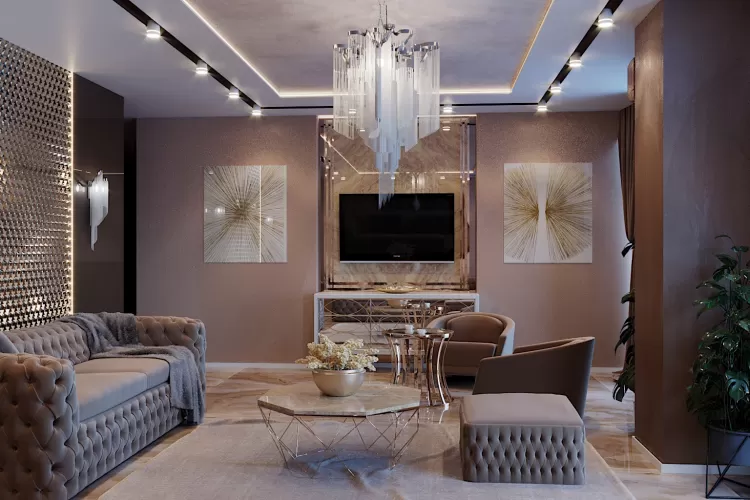 Вітальня - Дизайн 5-кімнатної квартири в стилі Арт-деко з елементами класики, ЖК Комфорт Таун, 140 м.кв - студія дизайну Redis&Co