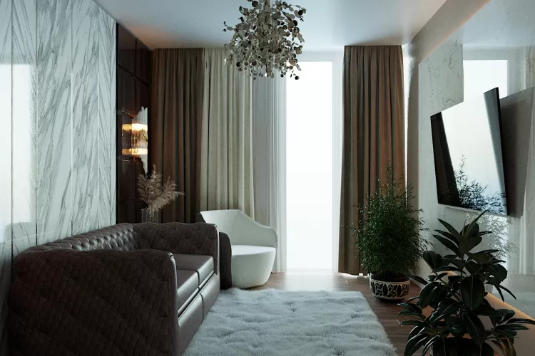 Гостьова кімната - Дизайн 5-кімнатної квартири в стилі Арт-деко з елементами класики, ЖК Комфорт Таун, 140 м.кв - студія дизайну Redis&Co