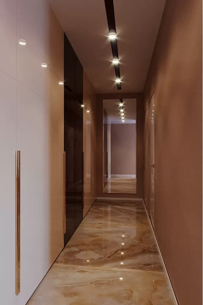 Коридор —  Дизайн 5-комнатной квартиры в стиле Арт-деко с элементами классики,  ЖК Комфорт Таун, 140  м.кв — студия дизайна Redis&Co