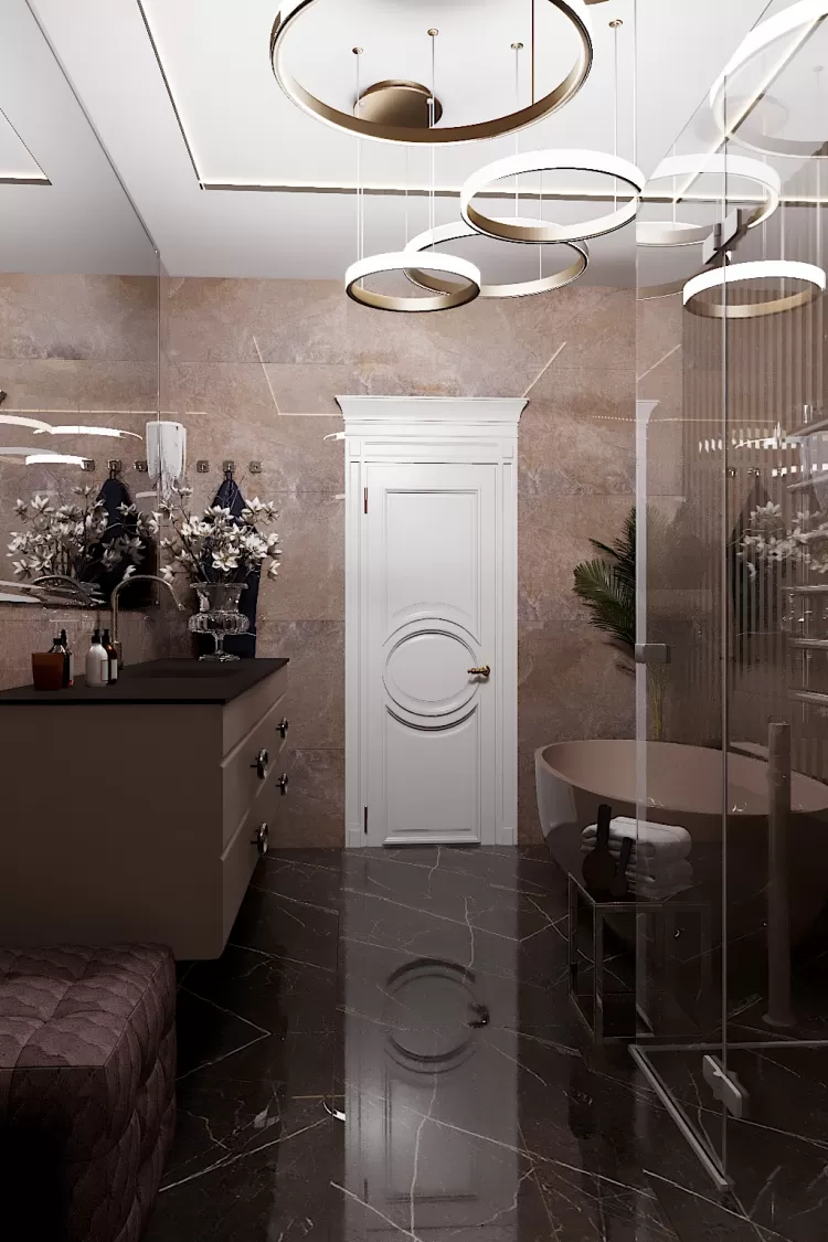 Фото интерьера: Санузел-2 – Квартира в стиле Арт-деко с элементами классики, 140  м.кв – 1568