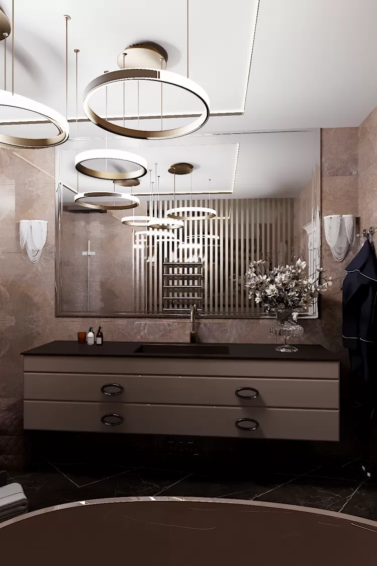 Фото: Санузел-2 – Квартира в стиле Арт-деко с элементами классики, 140  м.кв – 1567