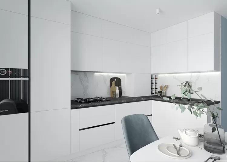 Кухня-гостиная – оригинальное фото современного интерьера № 2382