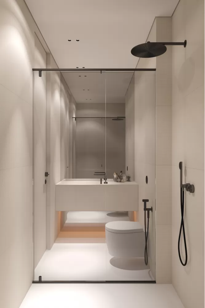 Дизайн санвузла у світлих тонах