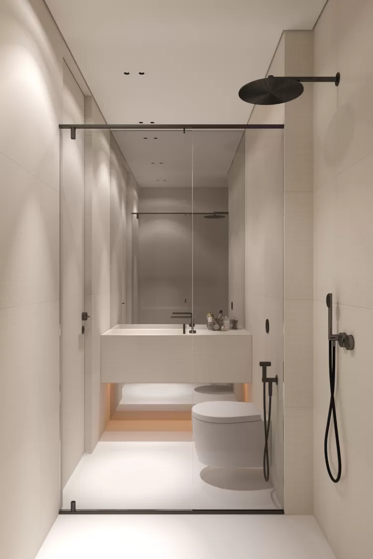 Дизайн санузла в светлых тонах