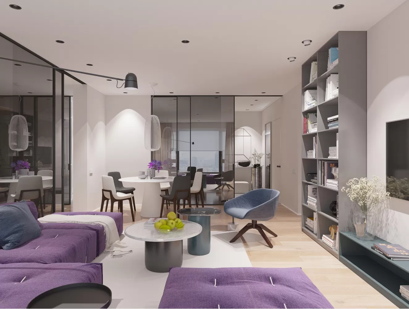 Вітальня з обідньою зоною