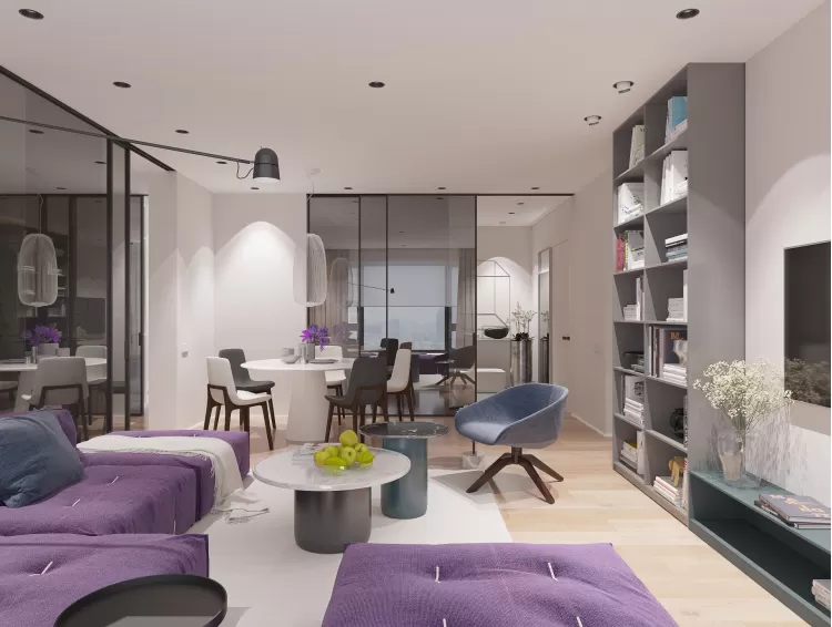 Вітальня з обідньою зоною