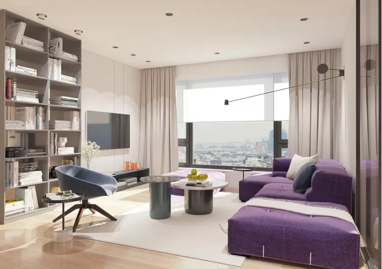 Гостиная в двухкомнатной квартире