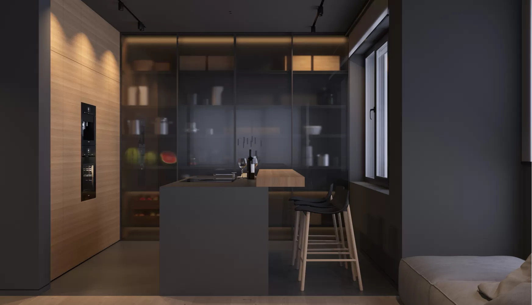 Сучасна шафа для зберігання для кухні