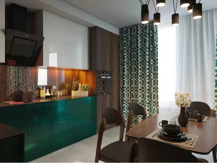 Кухня - Дизайн-проект 2-кімнатної квартири "Жити в лісі" — Zlata Perevozova