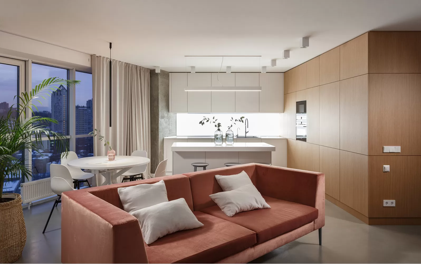 Гостиная в дизайн-проекте 3-комнатной квартиры Miracle Morning — 92м.кв. — Svoya