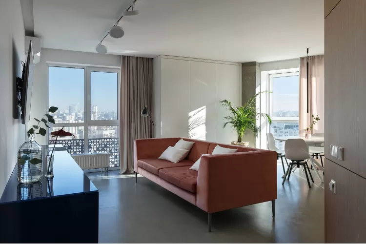 Гостиная в дизайн-проекте 3-комнатной квартиры Miracle Morning — 92м.кв. — Svoya