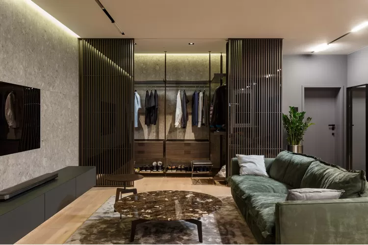 Вітальня в дизайн-проекті квартири-студії Timeless - 62м.кв. - Svoya